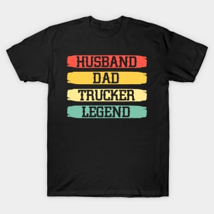 Husband Dad Trucker Legend T-Shirt